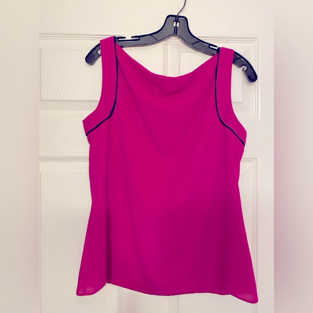 Banana Republic Hot Pink Drape Neck Top